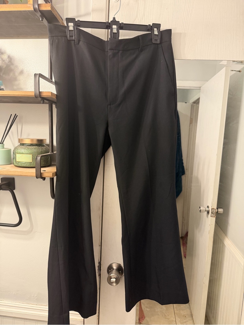Banana Republic Black Wide-Leg Dress Pants